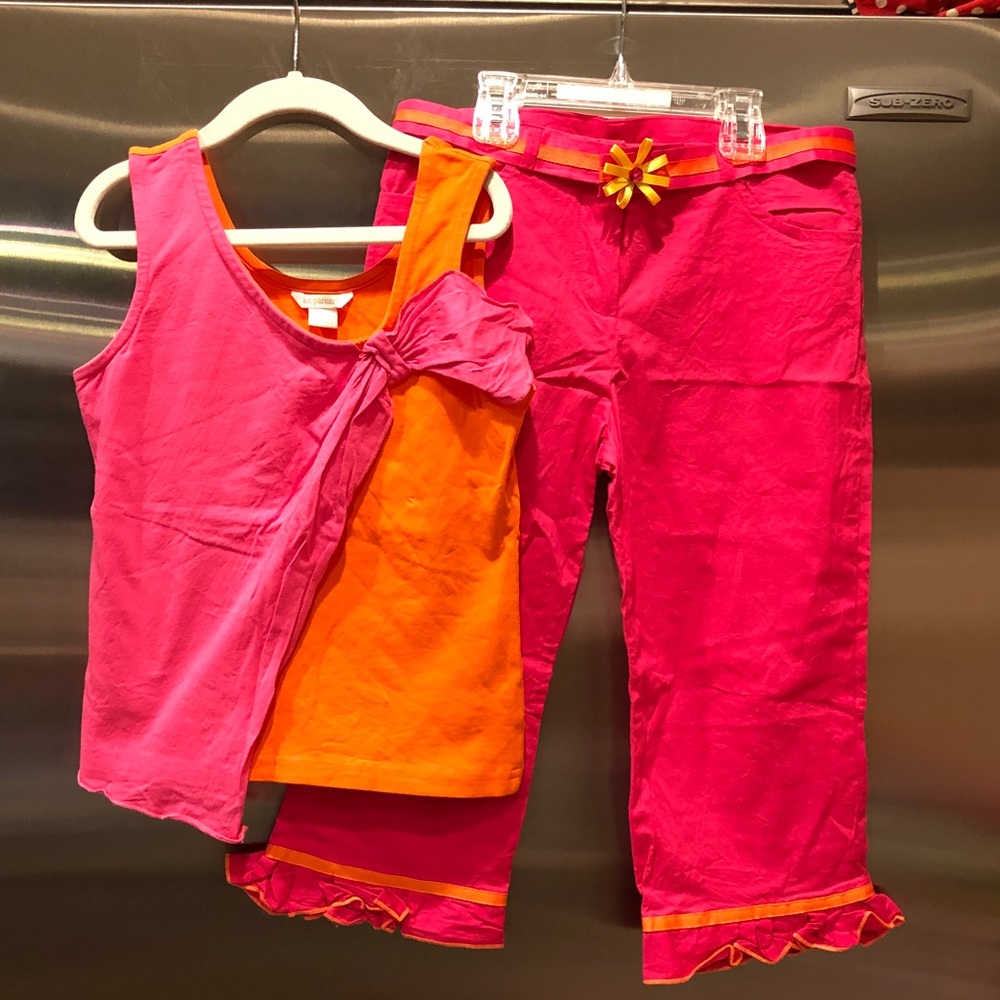 Pink and Orange Capri Set